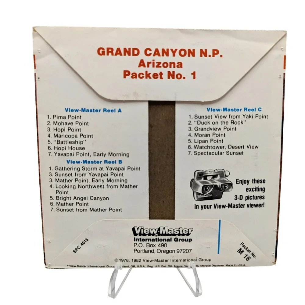 1982 View-Master Grand Canyon National Park Packet No. 1